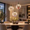 Fabas luce ariel lampadario moderno tre luci led 21w cct 2700k 3000k 4000k dimmerabile