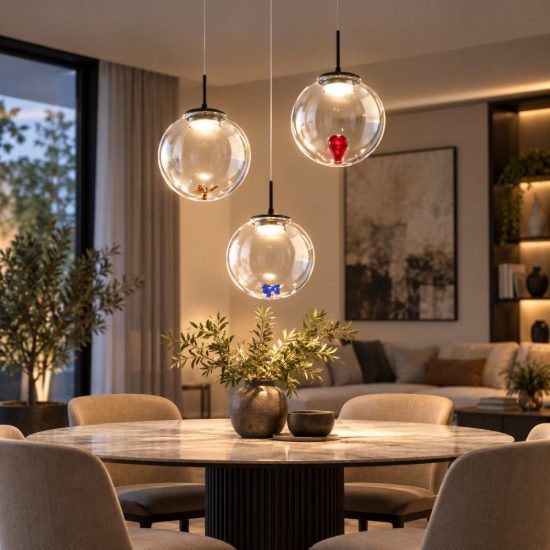 Fabas luce ariel lampadario moderno tre luci led 21w cct 2700k 3000k 4000k dimmerabile
