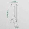Fabas luce ariel lampadario moderno tre luci led 21w cct 2700k 3000k 4000k dimmerabile