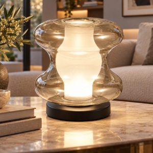 Fabas frua lampada da tavolo cognac led 7w cct 2700k 3000k 4000k