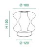 Fabas frua lampada da tavolo cognac led 7w cct 2700k 3000k 4000k