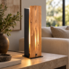 Lampada da tavolo nero legno per soggiorno