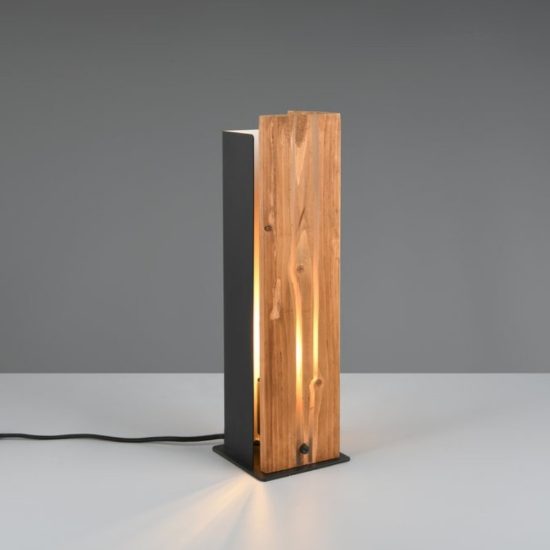 Lampada da tavolo nero legno per soggiorno