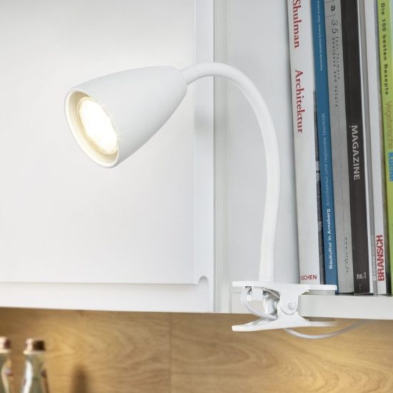 Lampada da scrivania bianca orientabile led 3w 3000k