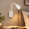 Applique comodino camera da letto bianco led 3000k orientabile