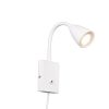 Applique comodino camera da letto bianco led 3000k orientabile