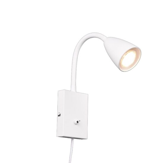 Applique comodino camera da letto bianco led 3000k orientabile