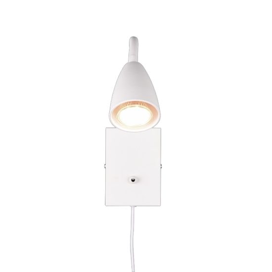 Applique comodino camera da letto bianco led 3000k orientabile