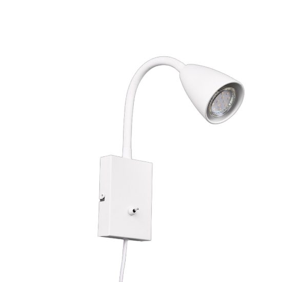 Applique comodino camera da letto bianco led 3000k orientabile