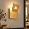 Applique da parete per scale quadrata oro led 6w 3000k orientabile