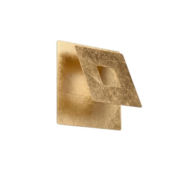 Applique da parete per scale quadrata oro led 6w 3000k orientabile