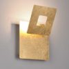Applique da parete per scale quadrata oro led 6w 3000k orientabile