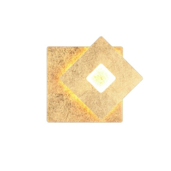 Applique da parete per scale quadrata oro led 6w 3000k orientabile