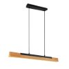 Lampadario per tavolo da pranzo led 25w 3000k dimmerabile nero opaco legno