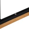 Lampadario per tavolo da pranzo led 25w 3000k dimmerabile nero opaco legno
