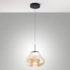 Fabas deva lampada a sospensione vetro ambra led 14w cct 2700k 3000k 4000k dimmerabile