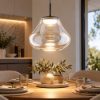 Fabas deva lampada a sospensione trasparente led 14w cct 2700k 4000k dimmerabile