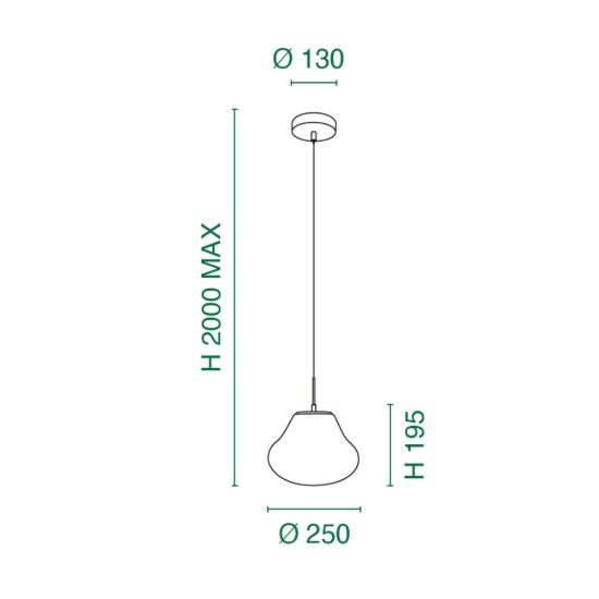 Fabas deva lampada a sospensione trasparente led 14w cct 2700k 4000k dimmerabile