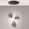 Fabas lampadario da cucina deva vetro fumè led 42w cct 2700k 3000k 4000k dimmerabile