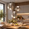 Fabas lampadario da cucina deva vetro fumè led 42w cct 2700k 3000k 4000k dimmerabile