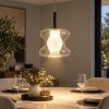 Fabas lampada a sospensione frua vetro grigio chiaro led 8w cct 2700k 3000k 4000k dimmerabile