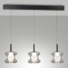Fabas lampadario da cucina frua tre luci vetro chiaro led 7w cct 2700k 3000k 4000k dimmerabile