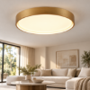 Plafoniera moderna tonda ottone opaco led cct 2300k 4000k dimmerabile