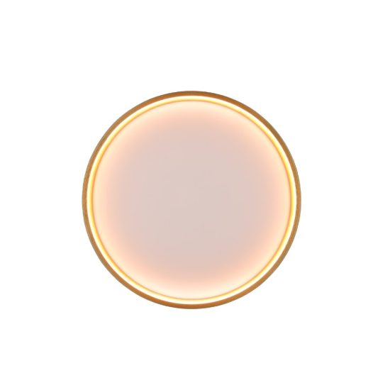 Plafoniera moderna tonda ottone opaco led cct 2300k 4000k dimmerabile