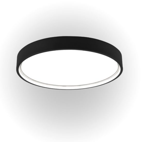 Plafoniera per ufficio led 29w cct 2300k 4000k dimmerabile nero opaco