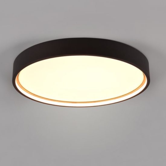 Plafoniera per ufficio led 29w cct 2300k 4000k dimmerabile nero opaco