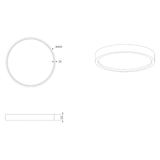 Plafoniera rotonda per ingresso caffe led cct 2300k 4000k dimmerabile