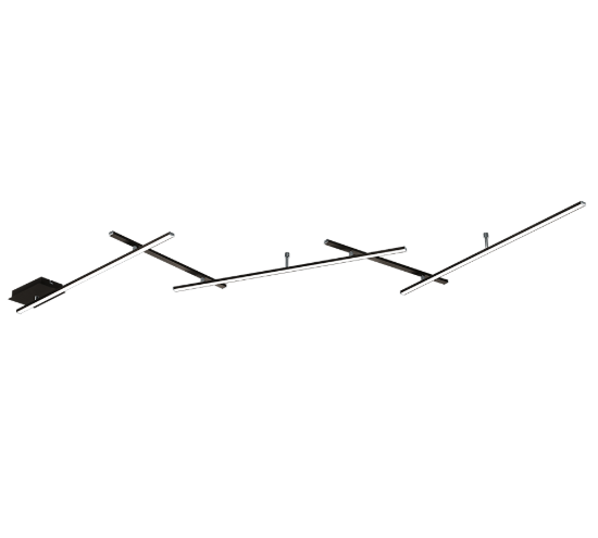 Plafoniera design moderno led 25w 3000k nera dimmerabile