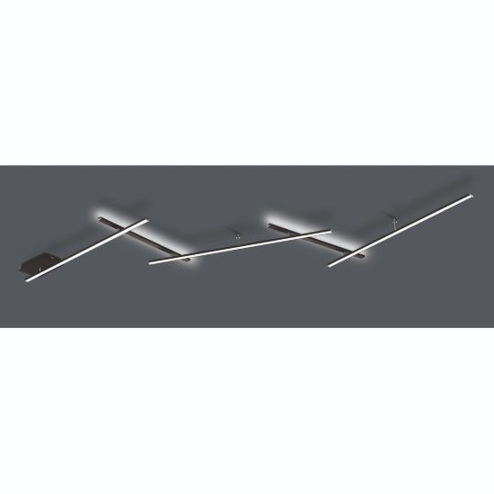 Plafoniera design moderno led 25w 3000k nera dimmerabile