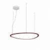 Lampadario moderno a sospensione bordeaux led 48w cct 3000k 6000k dimmerabile con telecomando