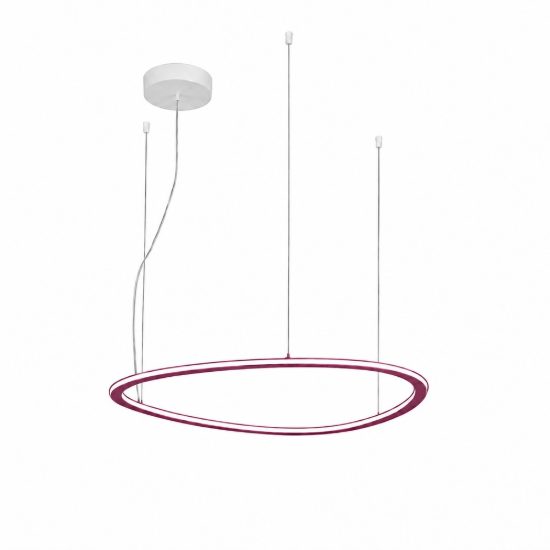 Lampadario led 60w cct 3000k 6000k dimmerabile con telecomando moderno a sospensione plettro magenta