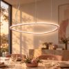 Lampadario a sospensione led 60w cct 3000k 6000k dimmerabile con telecomando pesca