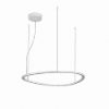 Lampadario a sospensione led 60w cct 3000k 6000k dimmerabile con telecomando grigio perla