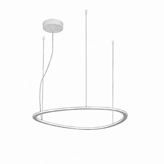 Lampadario a sospensione led 60w cct 3000k 6000k dimmerabile con telecomando grigio perla