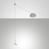 Fabas lampada a sospensione isabella con decentramento alluminio satinato led 8w 3000k dimmerabile