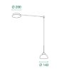 Fabas arabella lampada a sospensione con decentramento vetro ambra led 8w 3000k dimmerabile