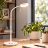 Lampada da scrivania per ufficio bianco led 12w cct 2300k 4000k