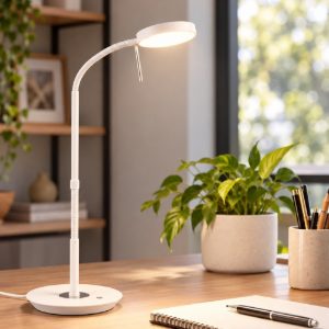 Lampada da scrivania per ufficio bianco led 12w cct 2300k 4000k