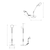 Lampada da scrivania per ufficio bianco led 12w cct 2300k 4000k