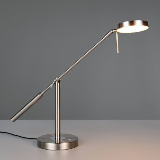 Lampada da scrivania ufficio led 12w cct 2300k 4000k nichel opaco