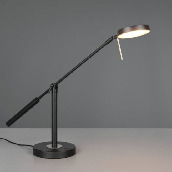 Lampada da scrivania moderna orientabile led cct 2300k 4000k nero opaco