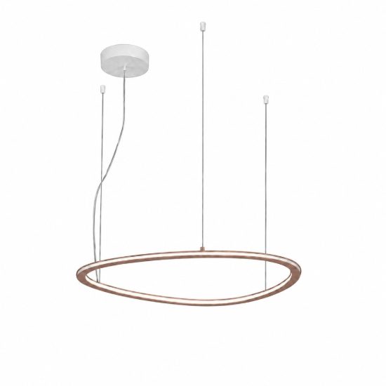 Lampadario led 72w cct 3000k 6000k dimmerabile con telecomando a sospensione oro rosato