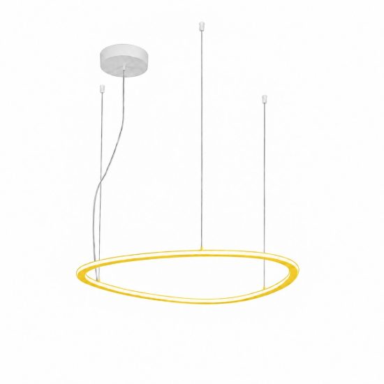 Lampadario led 72w cct 3000k 6000k dimmerabile con telecomando plettro moderno a sospensione giallo girasole