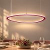 Lampadario led 72w cct 3000k 6000k dimmerabile con telecomando moderno a sospensione plettro magenta