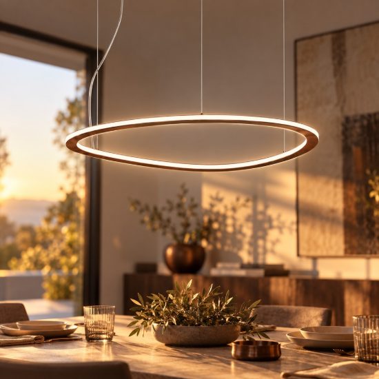 Lampadario led 72w cct 3000k 6000k dimmerabile con telecomando rame opaco