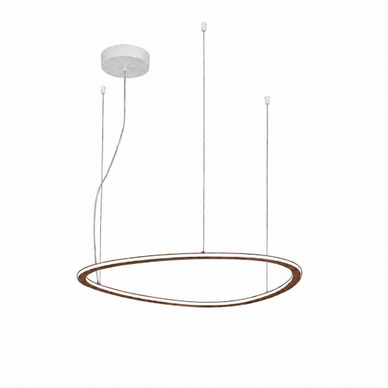 Lampadario led 72w cct 3000k 6000k dimmerabile con telecomando moderno a sospensione plettro ruggine